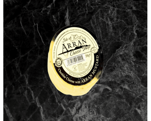 ARRAN CHEDDAR WITH ARRAN MUSTARD TRUCKLE 200G